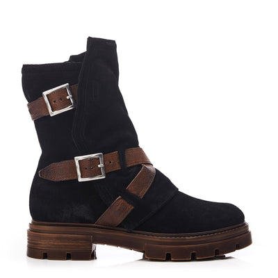 Briona Black Suede Boots