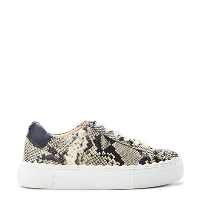 Brosa Grey Mix Snake Print Trainers