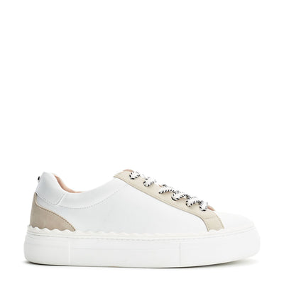 Brosa White Leather Trainers