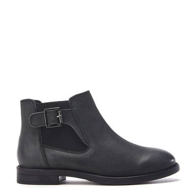 Bryana Black Leather Boots