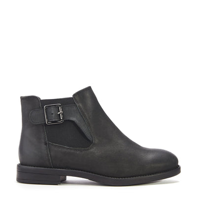 Bryana Jet Black Leather Boots