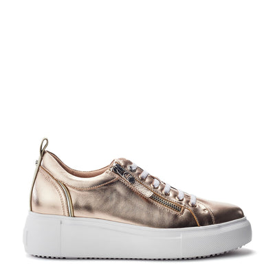 Calise Metallic Leather Trainers