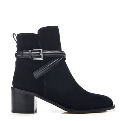 Carliy Black Suede Boots