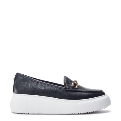 Chamomile Black Leather Leather Shoes