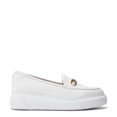Chamomile White Leather Shoes