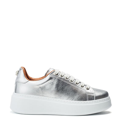 Cherri Silver Leather Trainers