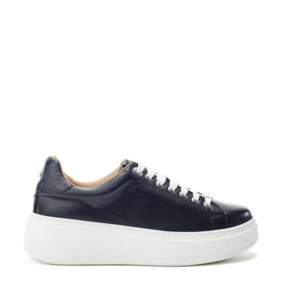 Cherrie Black Leather Leather Trainers