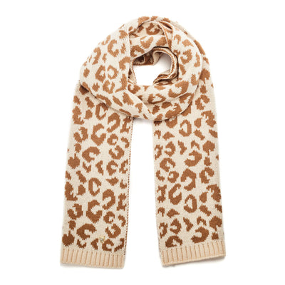 Cleo Scarf Natural Leopard Textile 