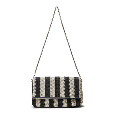 Clove Bag Black Raffia 