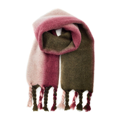 Dahlia Scarf Burgundy Polyester 