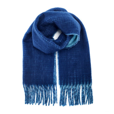 Destinee Scarf Blue Polyester 