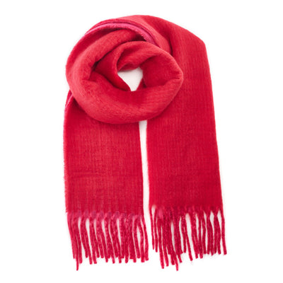 Destinee Scarf Red Polyester 