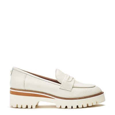 Ebonee Off White Leather Shoes