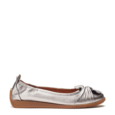 Echium Pewter Metallic Leather Shoes