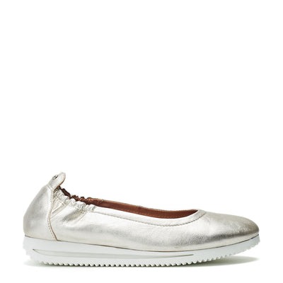 Edenn Silver Metallic Leather Shoes