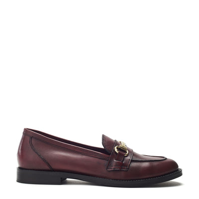 Elarra Burgundy Leather Shoes