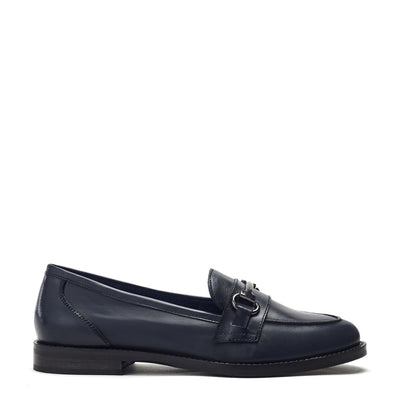 Elarra Navy Leather Shoes