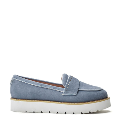 Elber Light Blue Suede Shoes