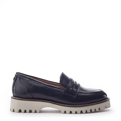 Eleyna Navy Leather Shoes