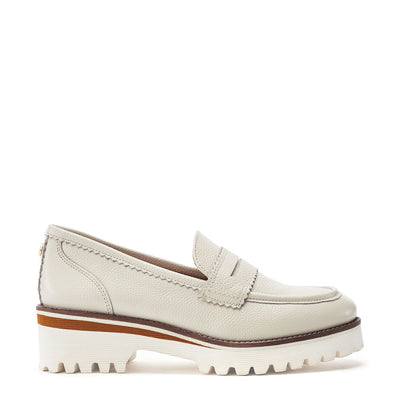 Ellani White Leather Shoes