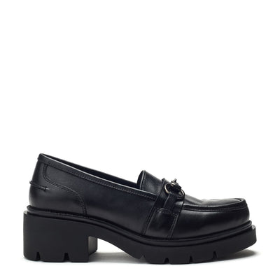 Elsana Black Leather Shoes