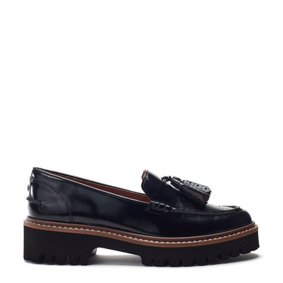Emi Black Leather Shoes