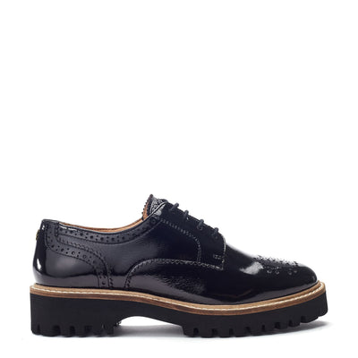 Evranna Black Patent Leather Shoes