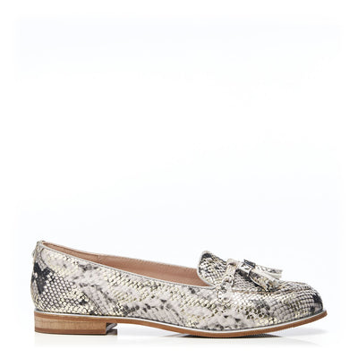 Evvaa Natural Snake Print Shoes