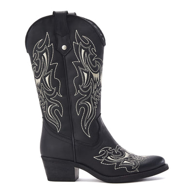 Fantelene Black Leather Boots