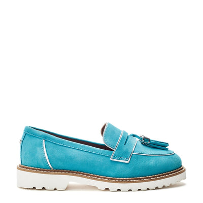 Feadrina Turquoise Suede Shoes