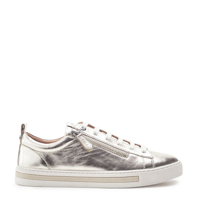 Federika Champagne Leather Trainers