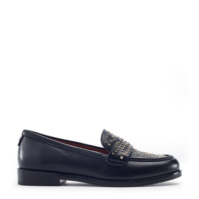 Feona Black Leather Shoes