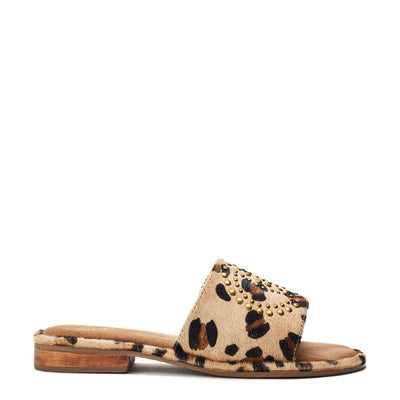 Ferula Leopard Print Pony Sandals
