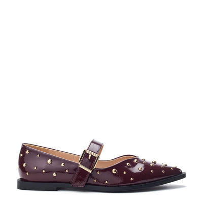 Fijia Burgundy Patent Shoes