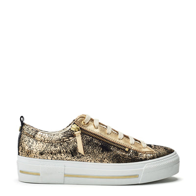 Filician 50 Gold Leather Trainers