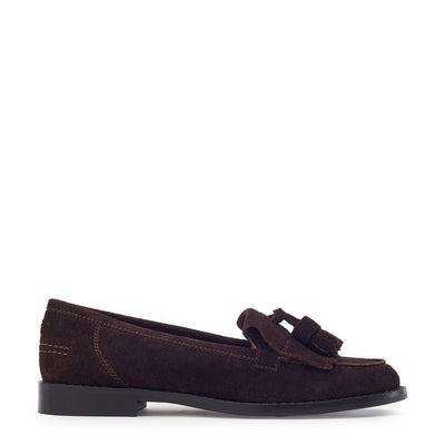 Florana Dark Brown Suede Shoes