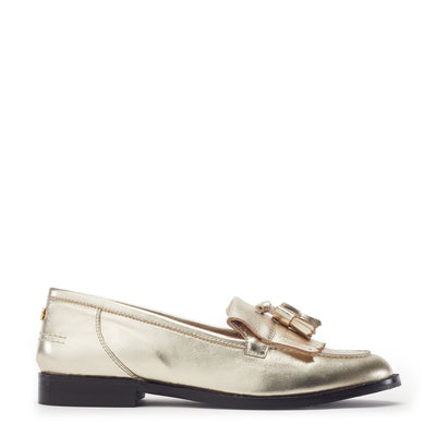 Florana Gold Leather Shoes