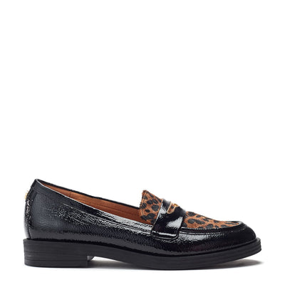 Fumia Black - Leopard Patent Leather Shoes