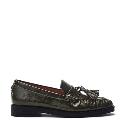 Fura Khaki Patent Leather Shoes