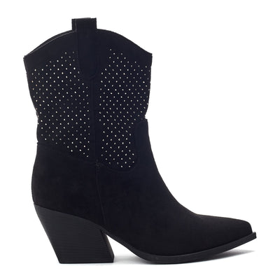 Gailaen Black Alcantara Boots