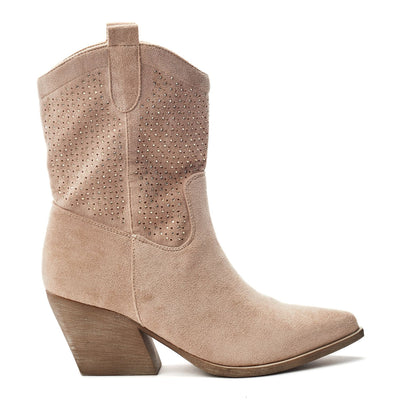Gailaen Camel Alcantara Boots