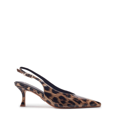 Gallia Leopard Patent Patent Shoes