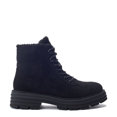 Gaveana Black Alcantara Boots