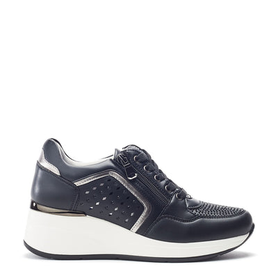 Genevra Black Porvair Trainers