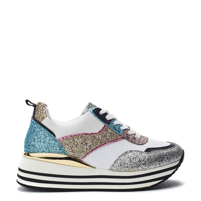 Genika White - Silver Porvair Trainers