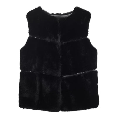 Gianna Gilet Black Faux Fur 
