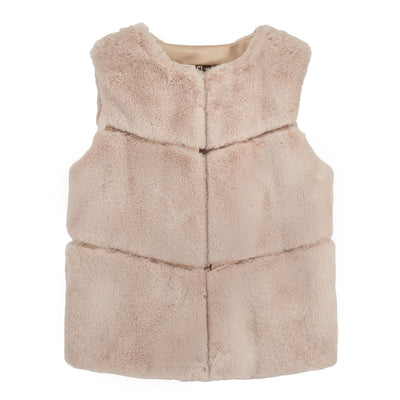 Gianna Gilet Cream Faux Fur 