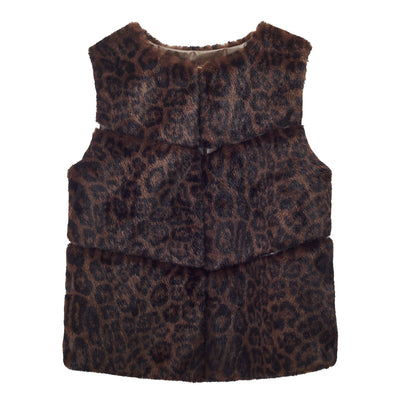 Gianna Gilet Leopard Faux Fur 