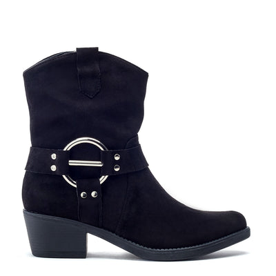 Gillian Black Alcantara Boots