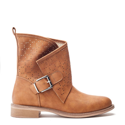 Glacia Camel Alcantara Boots
